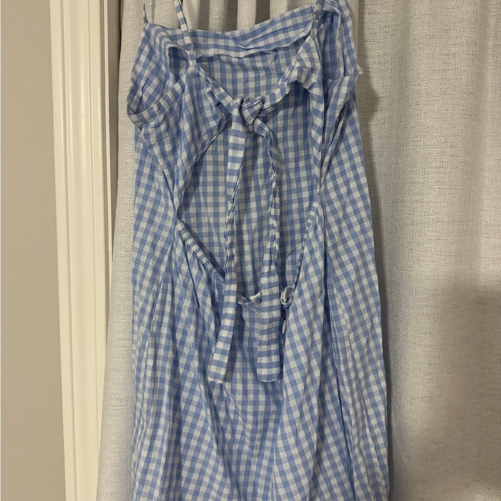 Zaful Blue Gingham Mini Dresse - Picture 3 of 3
